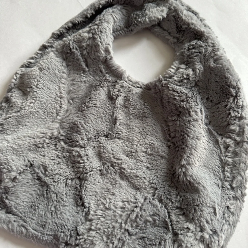 NEW Luxury Baby Bib Minky Gray